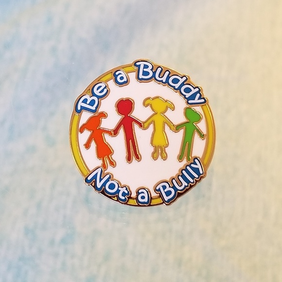 NWT Be a Buddy Not a Bully Pin Gold Red Green - Picture 4 of 6